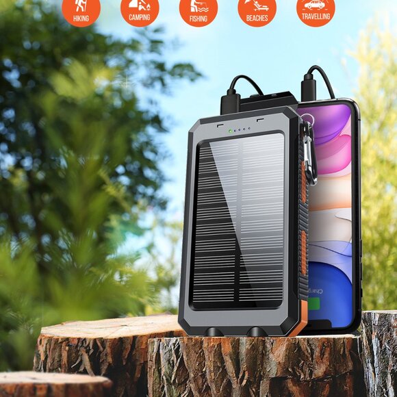 Solar Power Bank 20100mAh, 20W PD Fast Charging Portable Charger - Picture 5 of 15